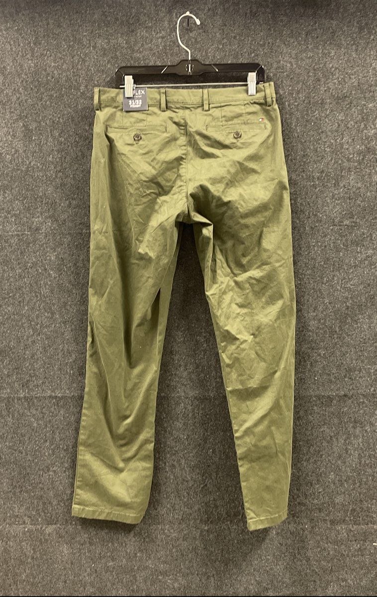 Tommy Hilfiger Men's Olive Green Flex Straight Leg Chinos Pants NWT 31x32