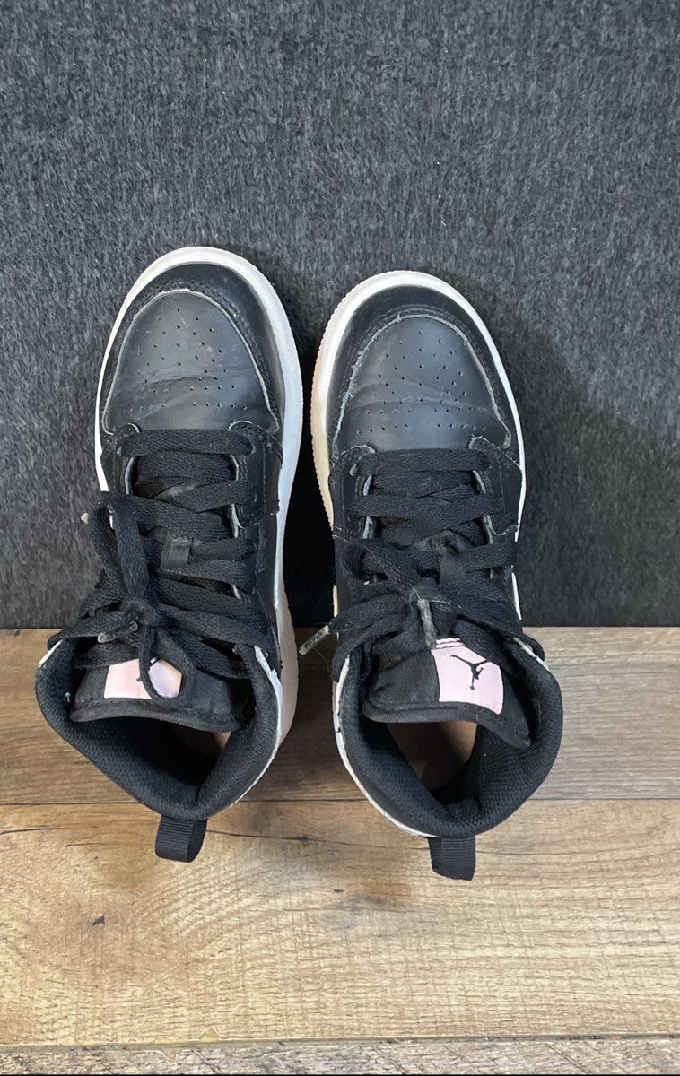 Nike Air Jordan 1 Mid Black Arctic Punch White Toddler Sneakers Size 13C