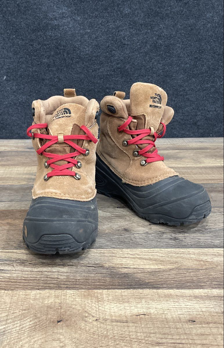 The North Face Alpenglow IV Tan Black Waterproof Winter Snow Boots Size 5