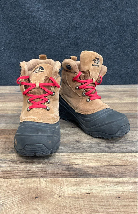 The North Face Alpenglow IV Tan Black Waterproof Winter Snow Boots Size 5