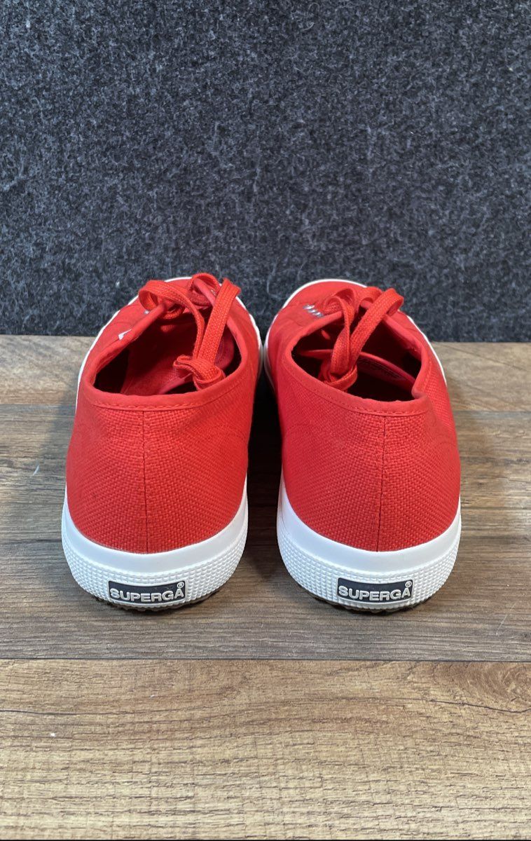 Superga 2750 Cotu Classic Red Canvas Low Top Sneakers Size EU 44 US Men 10.5