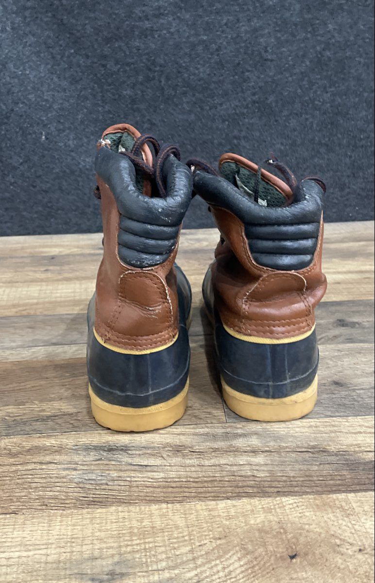 Weather Spirits Brown Black Steel Toe Duck Boots Rain Snow Size 9