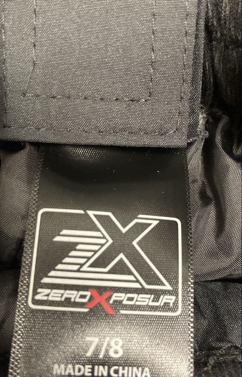 ZeroXposur Youth Snow Pants Black Insulated Cargo Ski Bib Pants NWT Sz 7/8