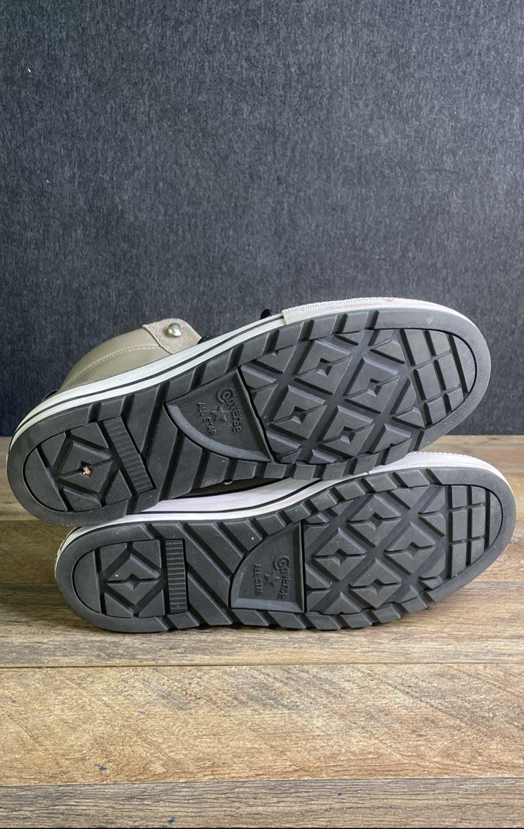 Converse Chuck Taylor All Star Street Mid Taupe Leather Sneakers Men's Size 11
