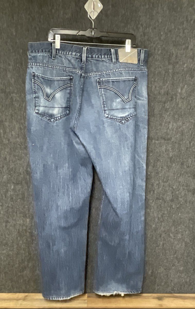 Vintage Y2K Sean John Men's Blue Distressed Baggy Straight Leg Jeans Sz 40