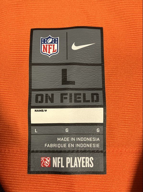Nike Denver Broncos Russell Wilson #3 NFL On Field Jersey Orange Sz L