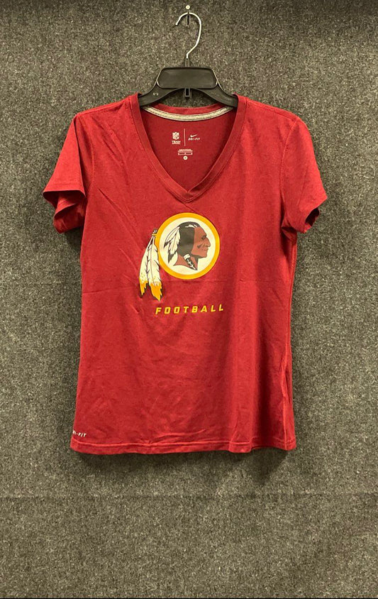 Nike Women's Washington Redskins Football V-Neck Dri-FIT Shirt Burgundy Size M