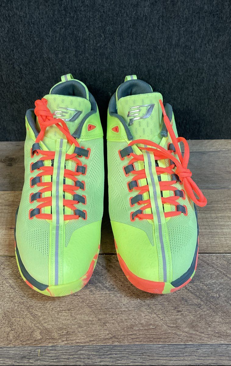 Nike Air Jordan CP3.IX Yellow Ghost Green Hyper Orange Basketball Size 7Y