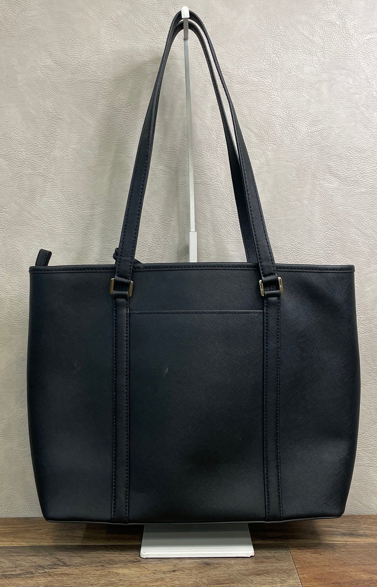 Michael Kors Black Saffiano Leather Tote Bag Gold Hardware Medium