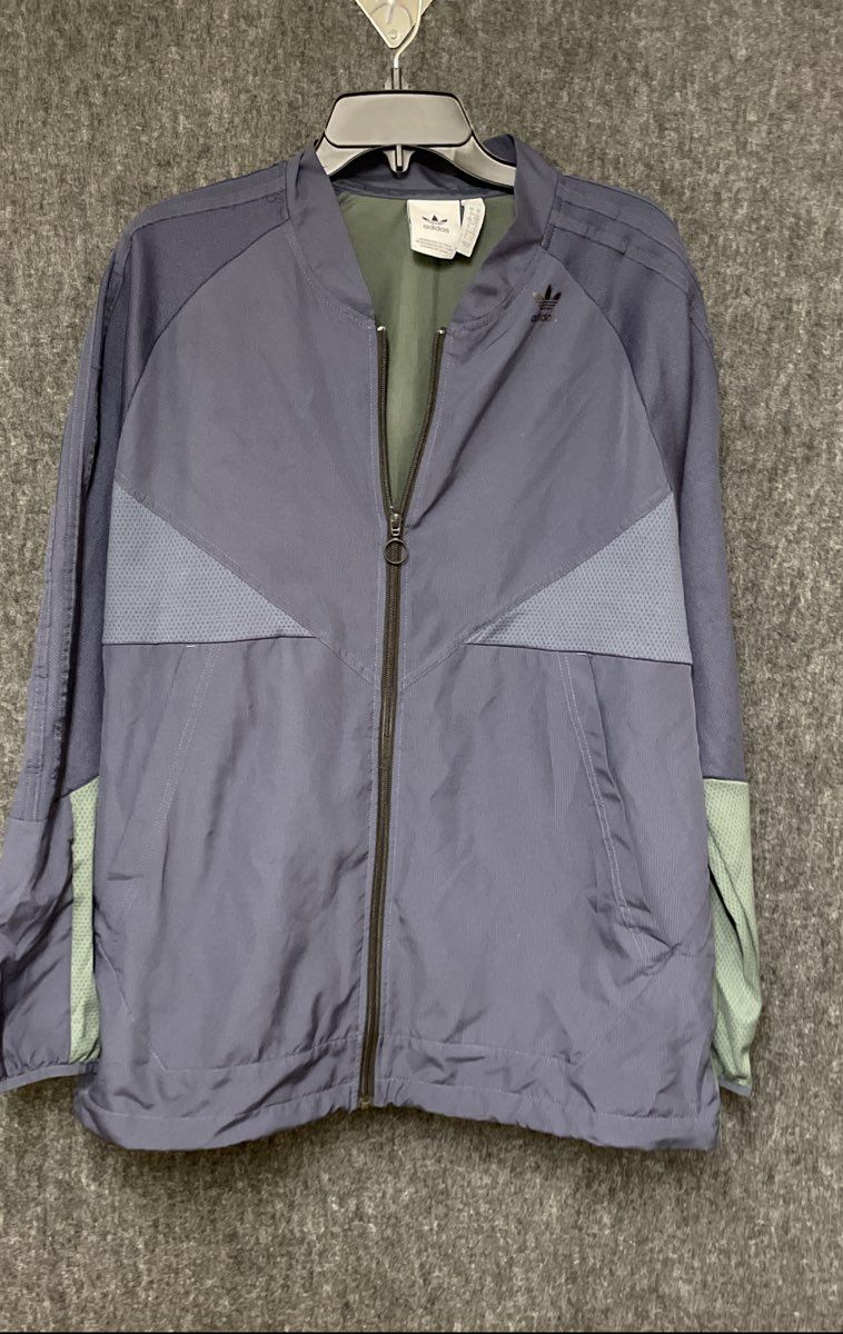 Adidas Men's PT3 Tracktop Jacket Blue Green Colorblock Full Zip Sz L