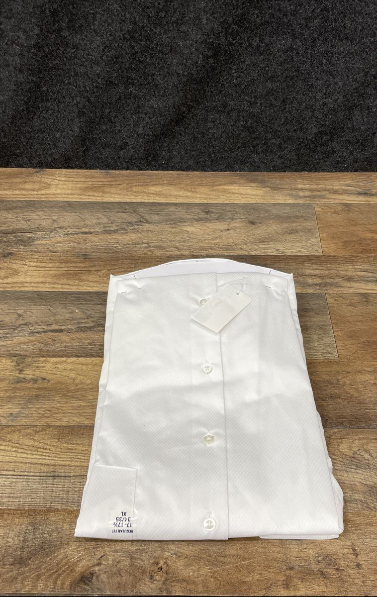 Van Heusen Men's White Extreme White Stainshield Stretch Dress Shirt Sz XL NWT