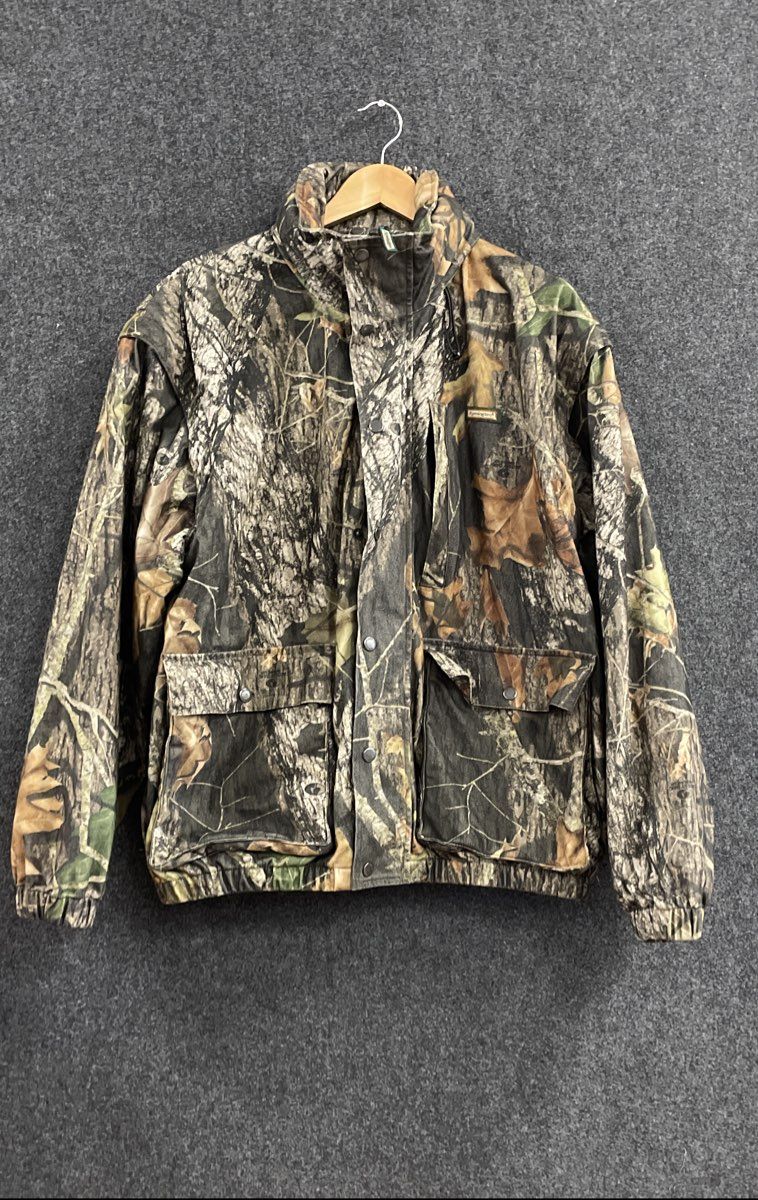 Remington Men's Vintage Camo Waterproof Hunting Jacket Mossy Oak Break Up Sz M