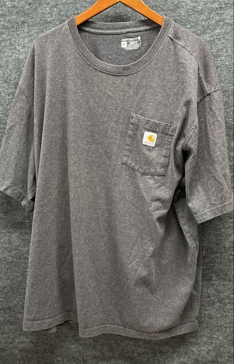 Carhartt Men's Dark Gray Loose Fit Heavyweight Pocket T-Shirt Sz 3XL