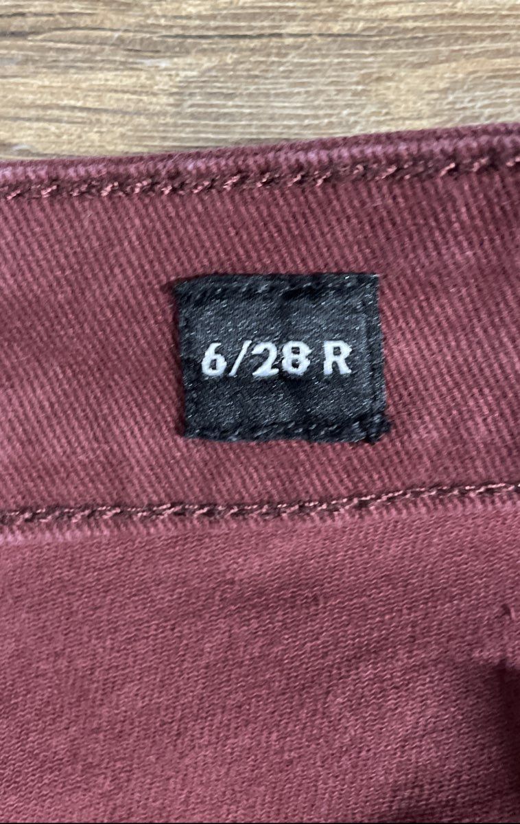Lucky Brand Women's Burgundy High Rise Flare Jeans Maroon Cotton Sz 6/28 R
