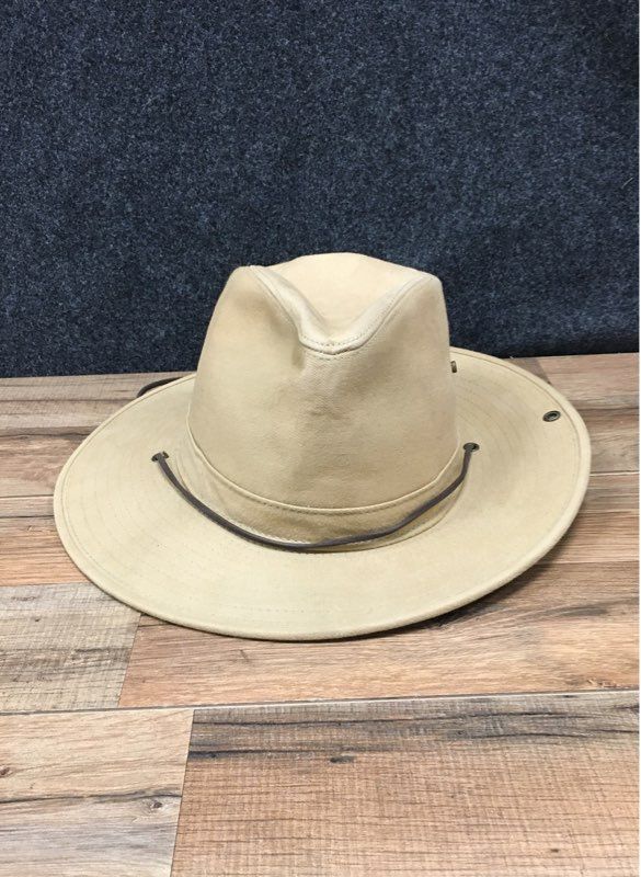 Vintage 90s San Diego Zoo Wild Animal Park Unisex Safari Hat Tan Made in USA Sz