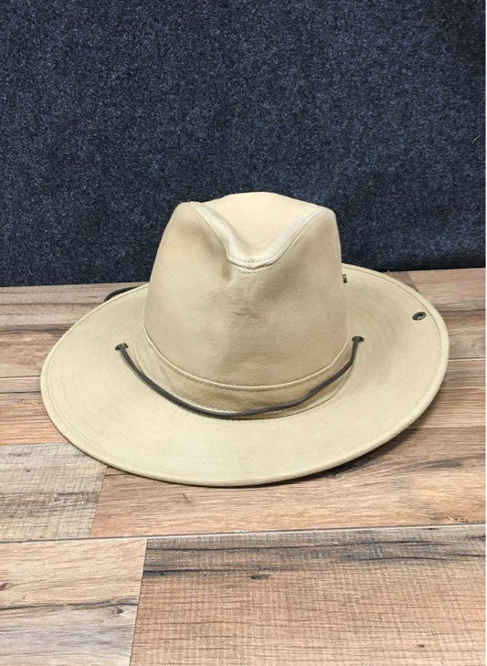 Vintage 90s San Diego Zoo Wild Animal Park Unisex Safari Hat Tan Made in USA Sz