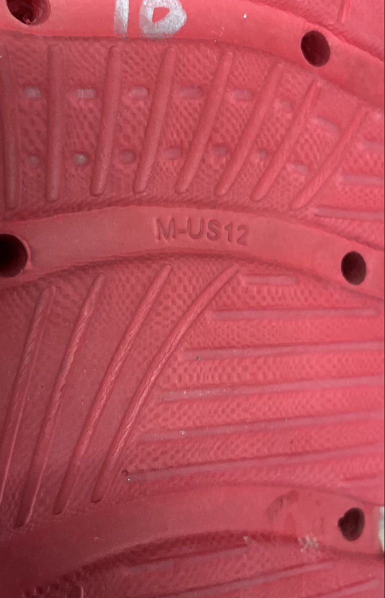 New Balance 20 Red Black Slide Sandals Men's Size 12