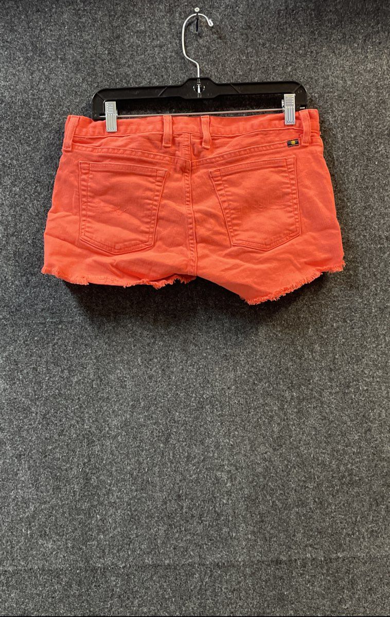 Lucky Brand Women's Coral Pink Denim Cutoff Shorts Frayed Hem Sz 4 27