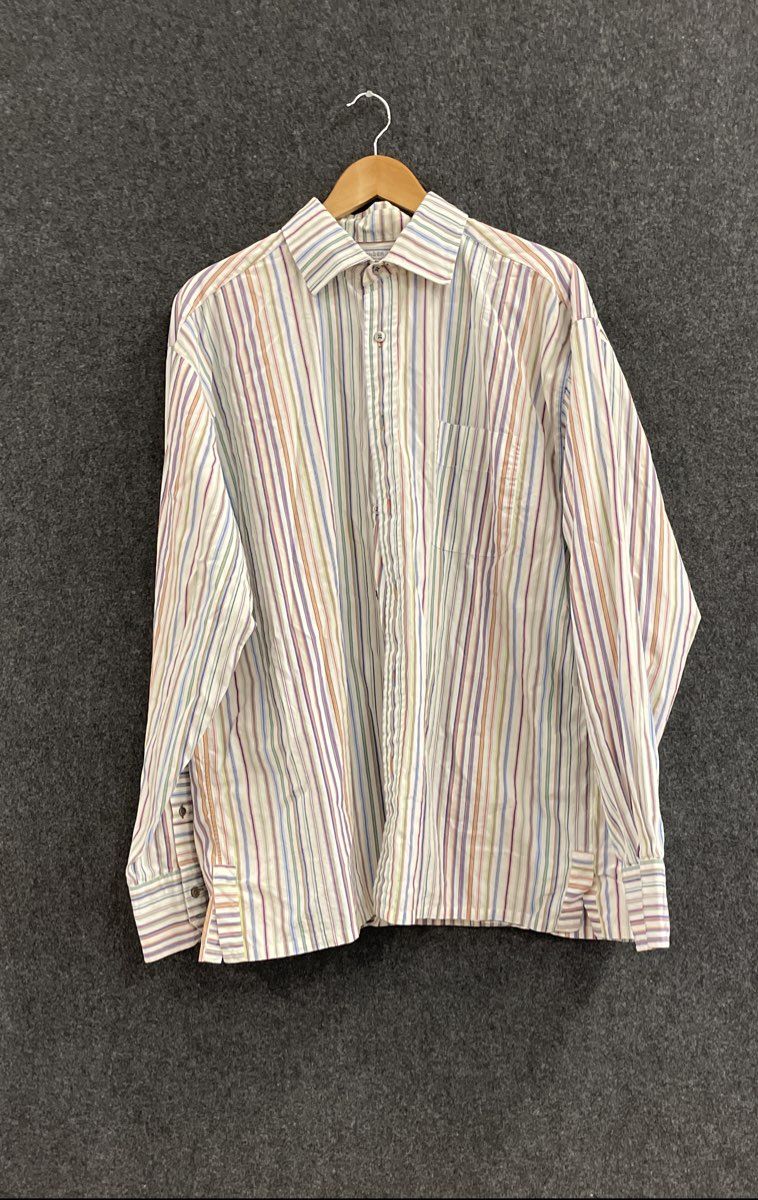 Alexander Julian Men's Private Reserve Estate Designed Stripe Cotton Shirt XL