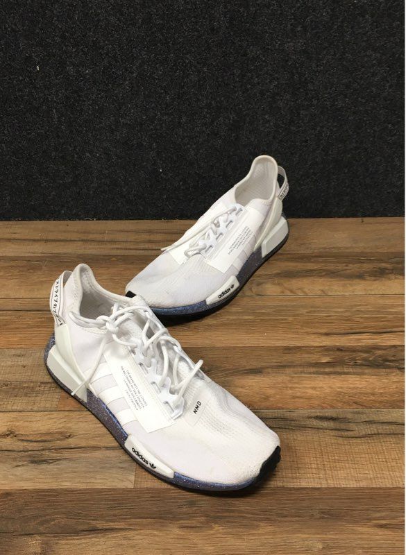 Adidas NMD_R1 White Iridescent Boost Men's Running Shoes Size 11.5