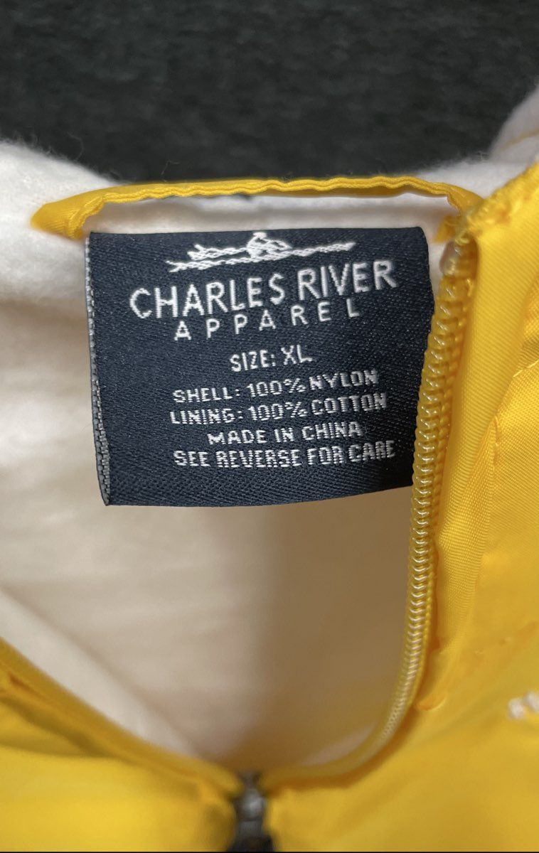 Charles River Apparel Men's Randolph Macon Pullover Anorak Jacket Yellow XL