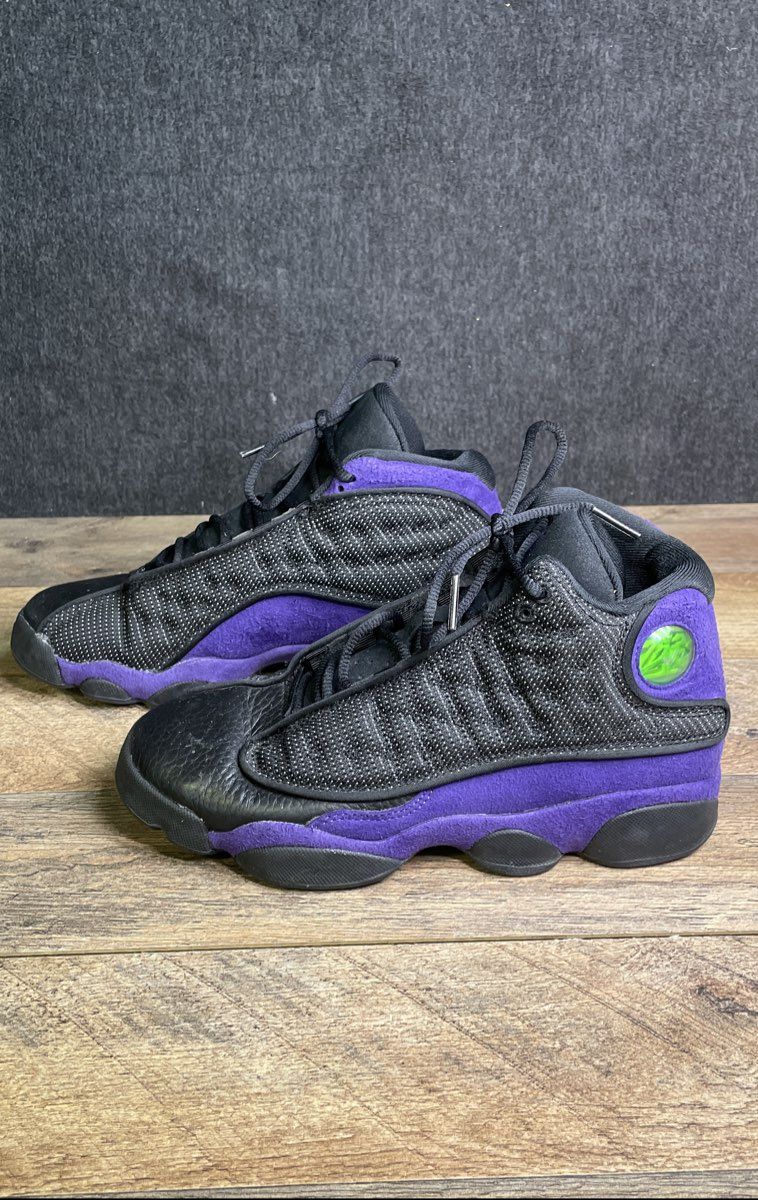 Nike Air Jordan 13 Retro Court Purple Black Youth Sneakers Size 5.5Y