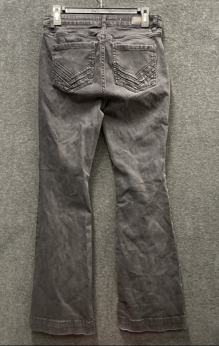 Shyanne Women's Black Faded Flare Embroidered Western Jeans Sz 29 x 32L