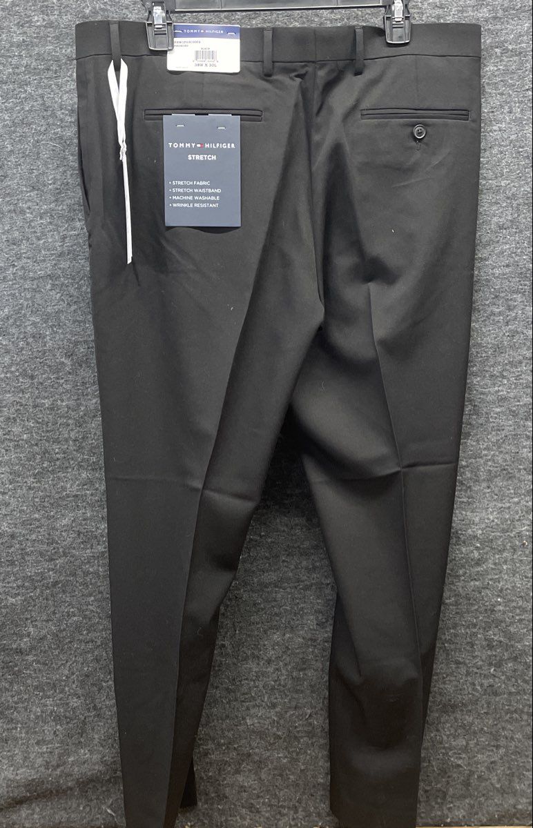 Tommy Hilfiger Men's Redmond Stretch Pants Black Wrinkle Resistant 38x30 NWT