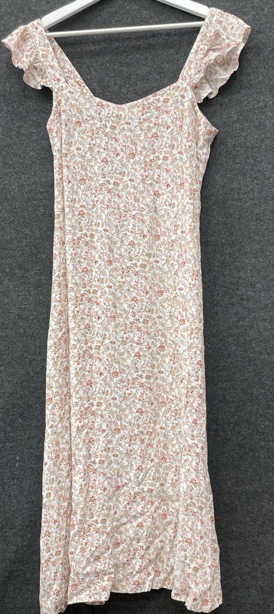 LOFT Outlet Women's Floral Midi Dress Ruffle Sleeve Multicolor NWT Sz 4
