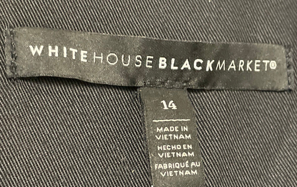 White House Black Market Women's Casual Jumpsuit Black Short Sleeve NWT Sz 14