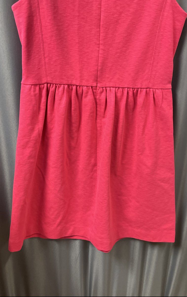J. Crew Women's Pink Sleeveless Fit & Flare Textured Cotton Pique Dress Sz S