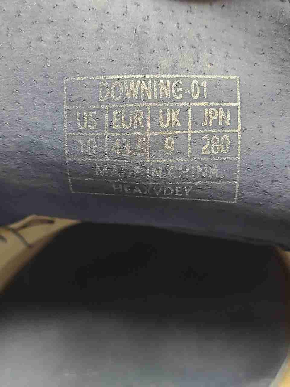 Bruno Marc Downing-01 Black Cap Toe Derby Men's Dress Shoes Size 10
