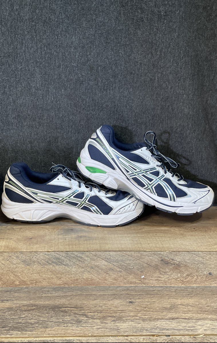 Asics GT-2160 Navy White Lime Green Running Shoes Men's Size 11.5
