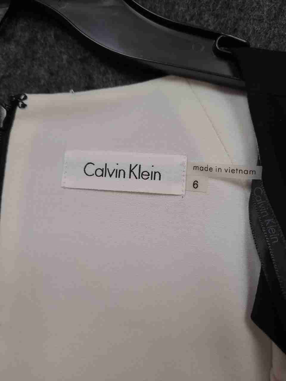 Calvin Klein Women's Black Ruched Sheath Cap Sleeve Work Career Dress Size 6