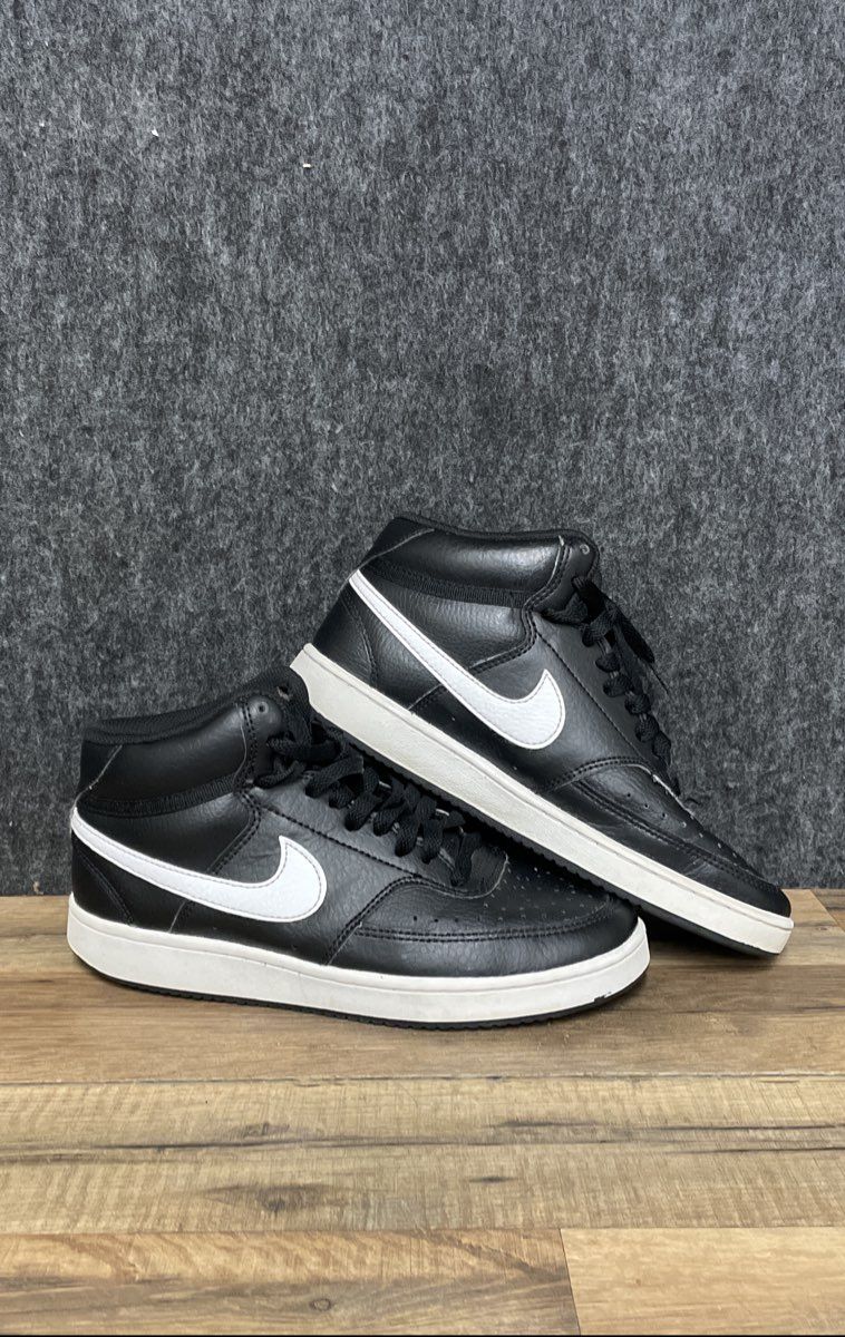 Nike Court Vision Mid Next Nature Black White Women's Sneakers Size 7