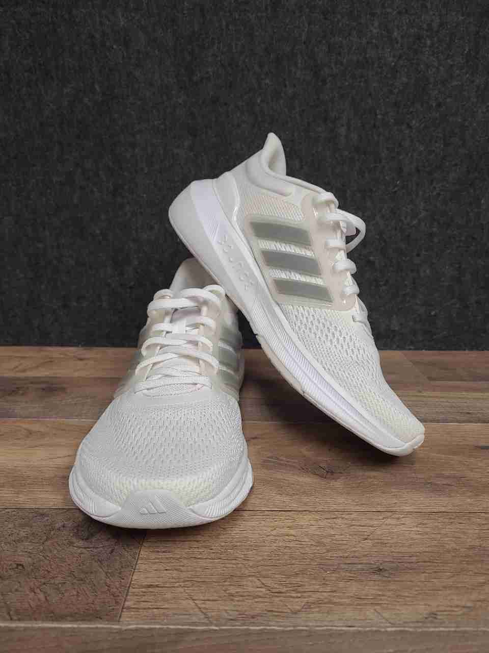 Adidas EQ21 Run White Silver Metallic Men's Running Shoes Size 9.5