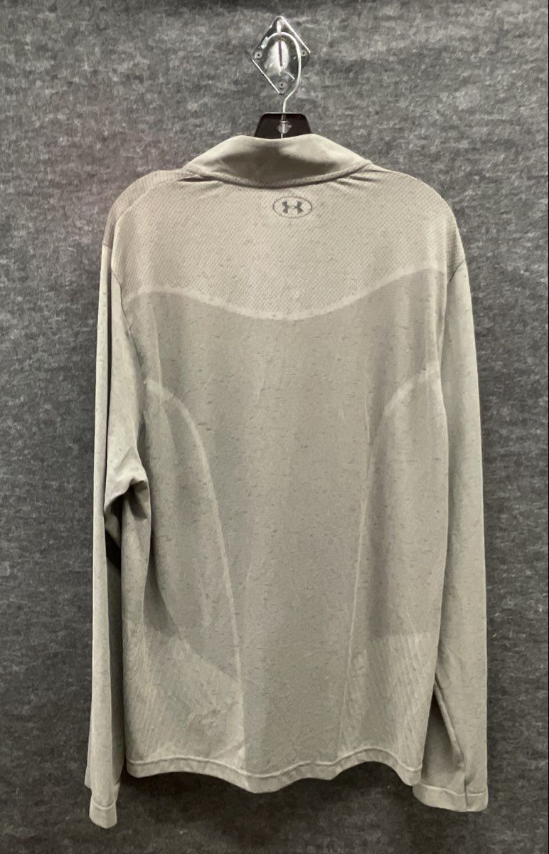 Under Armour Men's Heatgear Fitted 1/4 Zip Pullover Gray Space Dye Sz XXL