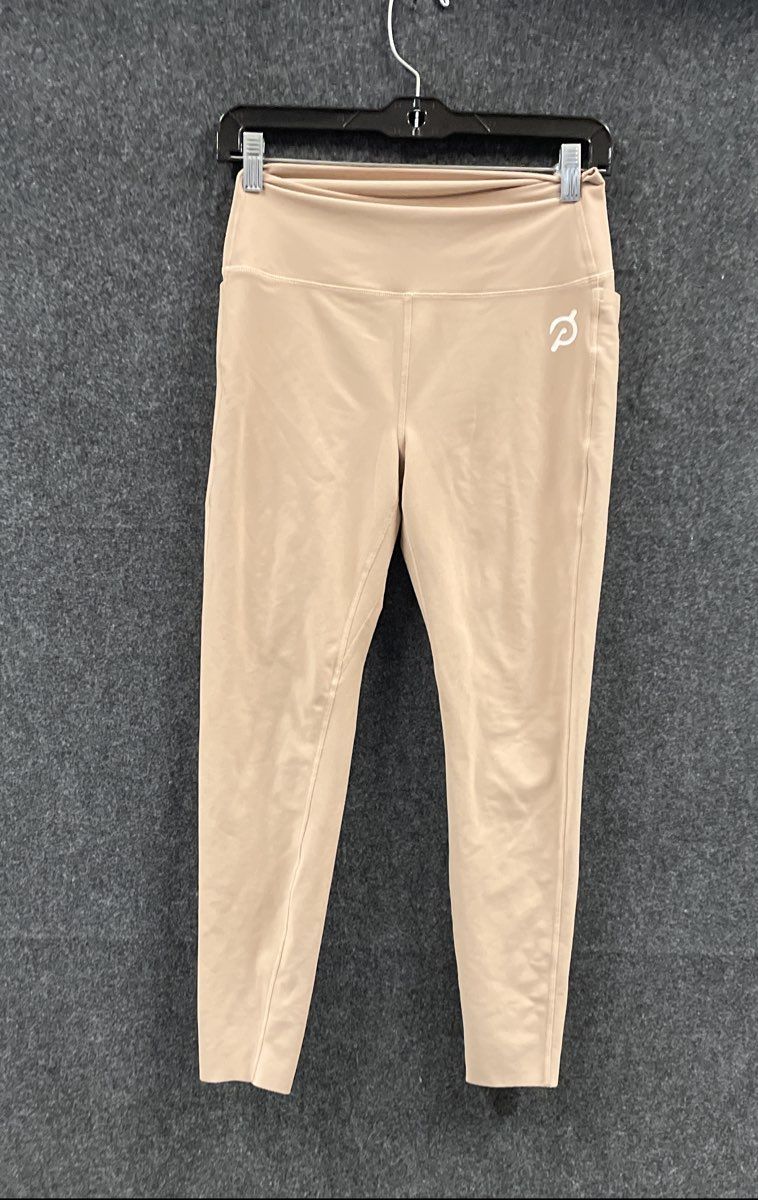 Peloton Women's Tan High Waist Side Pockets Activewear Leggings Sz M