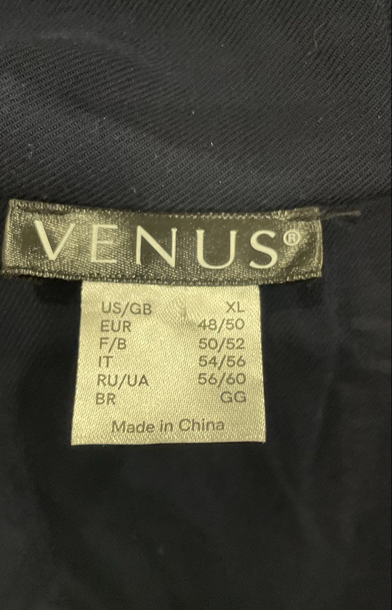 Venus Women's Navy Blue Long Sleeve Roll Tab Surplice Pocket Dress Sz XL
