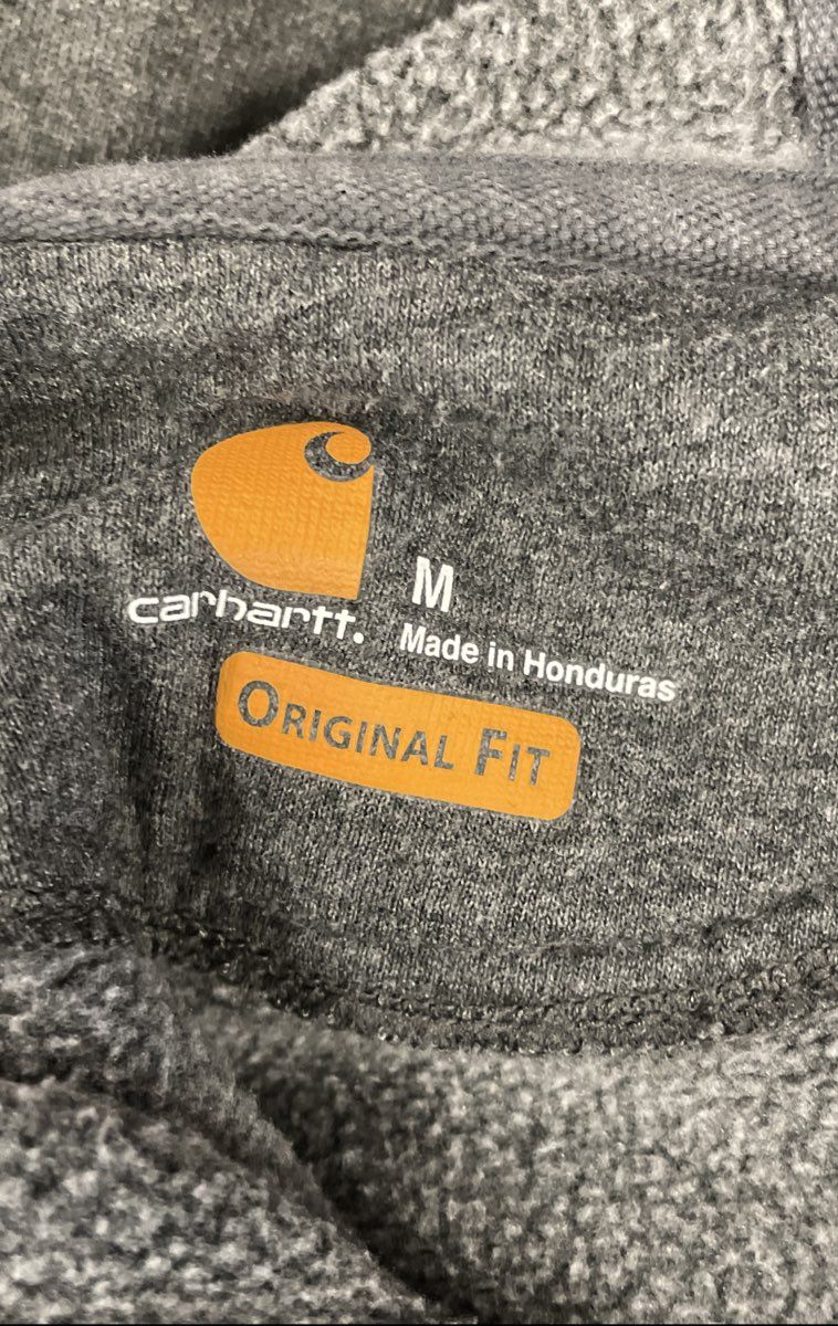 Carhartt Men's Hoodie Sweatshirt Gray Heathered Original Fit Fleece Sz M