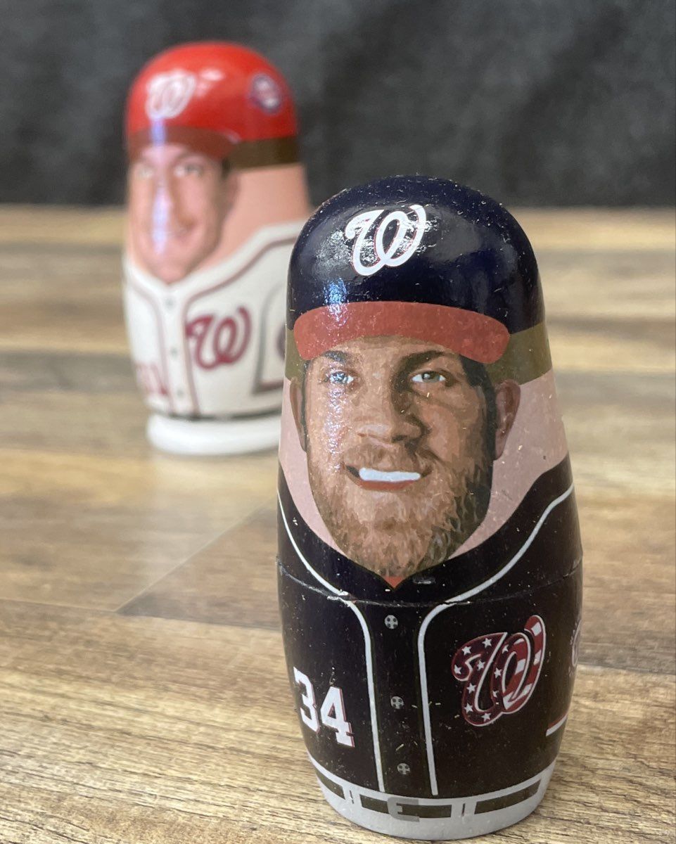 Washington Nationals Nesting Dolls Scherzer Harper Zimmerman 5pc Set MLB