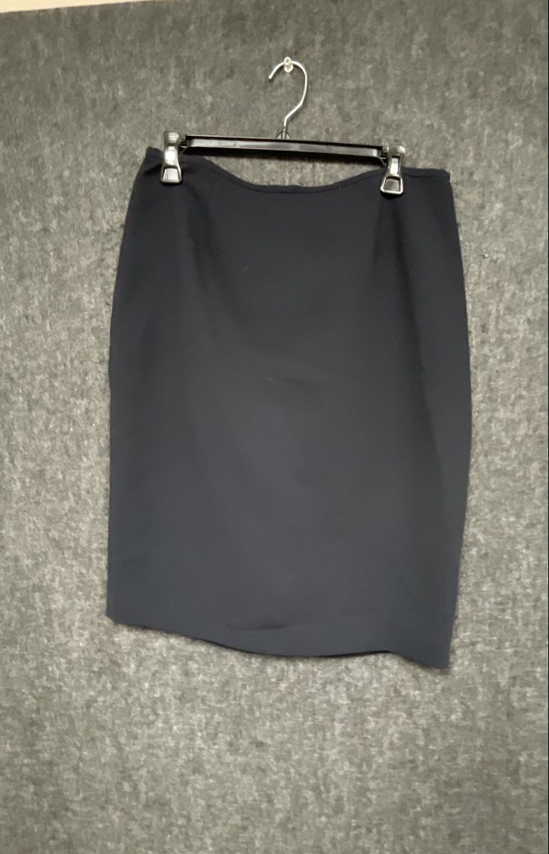 Calvin Klein Women's Black Professional Pencil Skirt Lined Back Slit Size 8