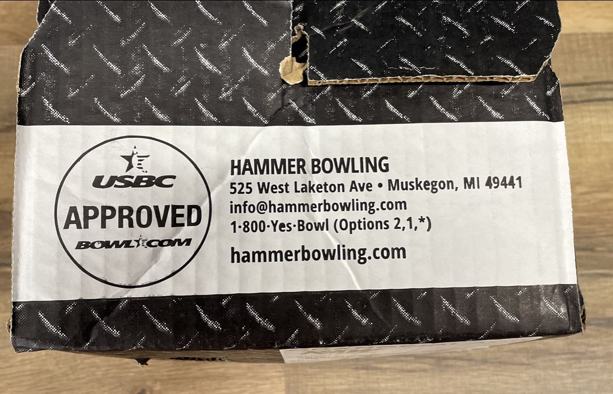 Hammer Bowling Ball 11 lb Drilled Purple Pearl Swirl USBC Approved IOB