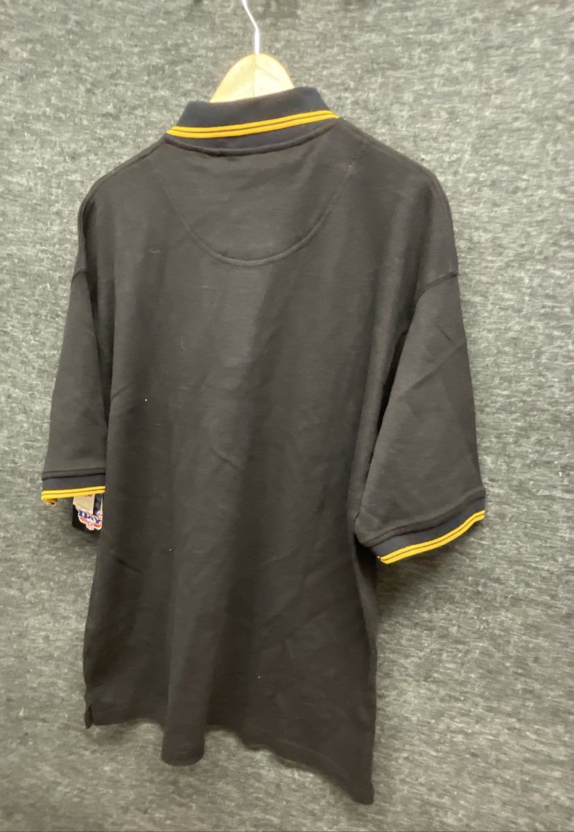 Vintage Y2K The Edge Men's NFL Pittsburgh Steelers Black Polo Shirt NWT Sz L