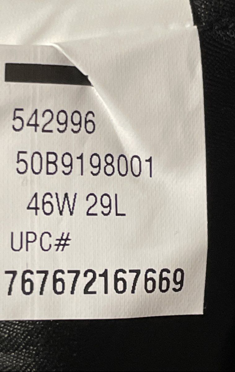 Van Heusen Men's Black Traveler Stretch Non-Iron Dress Pants Slacks 46x29 NWT