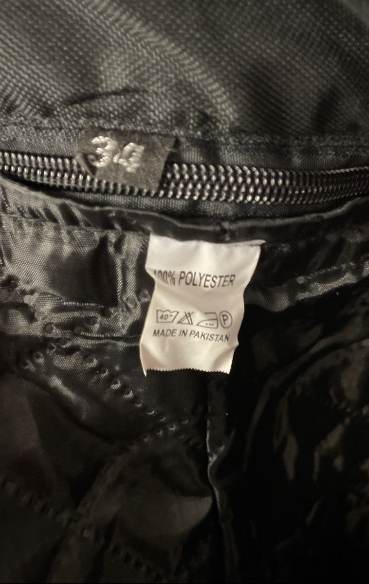 Skyline Wears Men's Black Waterproof Lined Motorcycle Riding Pants Sz 34 NWT