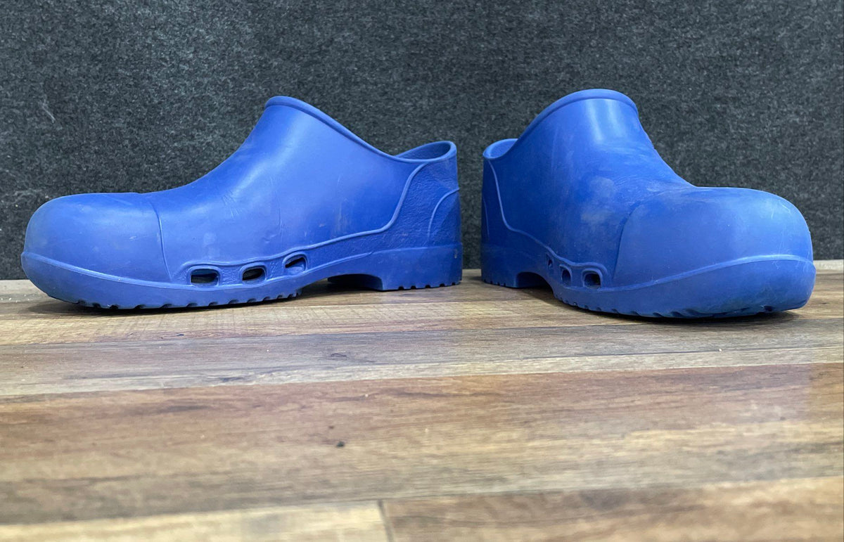 Calzuro Pro Blue Professional Work Clogs Slides Made in Italy Size 42