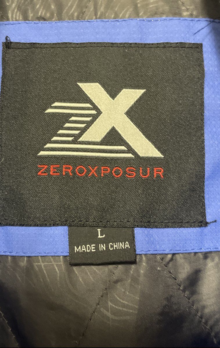 ZeroXposur Women's Blue White Colorblock Hooded Insulated Ski Jacket Sz L