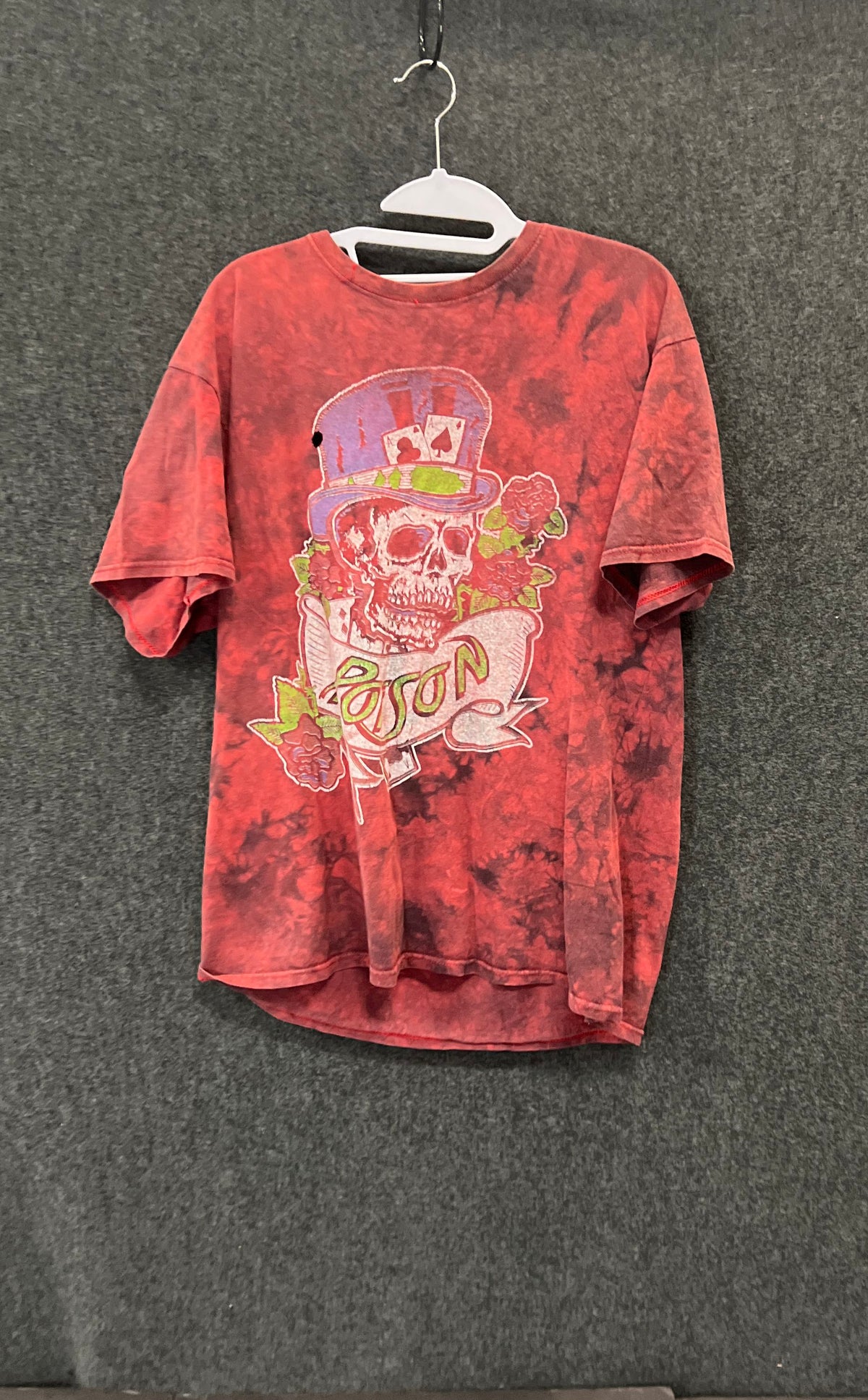 Poison 2017 Band T-Shirt Dragging The Cat Across America Tie Dye Sz L