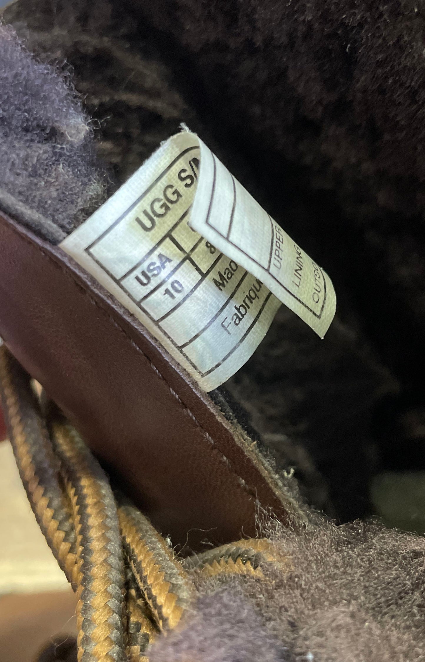 UGG Adirondack II Brown Leather Waterproof Winter Duck Boots Women's Size 10